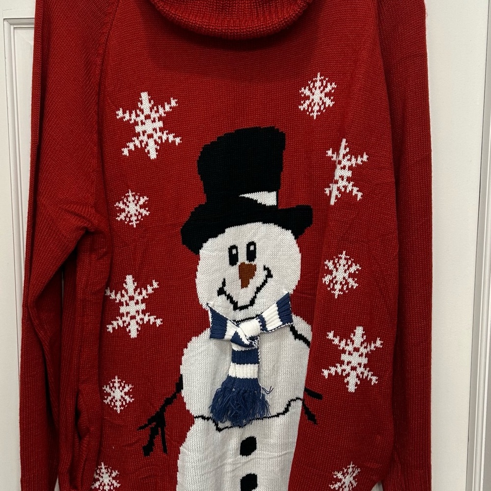 Christmas Snowman Sweater Dress